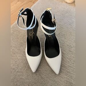 White 3.5 inch heels
